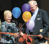 Library ribbon cutting